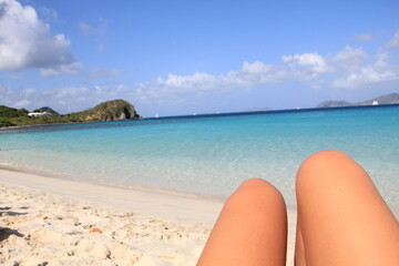 Fototapeta premium woman on the beach