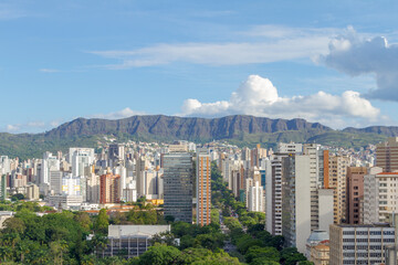 
Aerial view of residential buildings in the city of Belo Horizonte, state of Minas Gerais, Brazil.