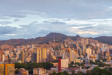 Obraz premium Aerial view of residential buildings in the city of Belo Horizonte, state of Minas Gerais, Brazil.