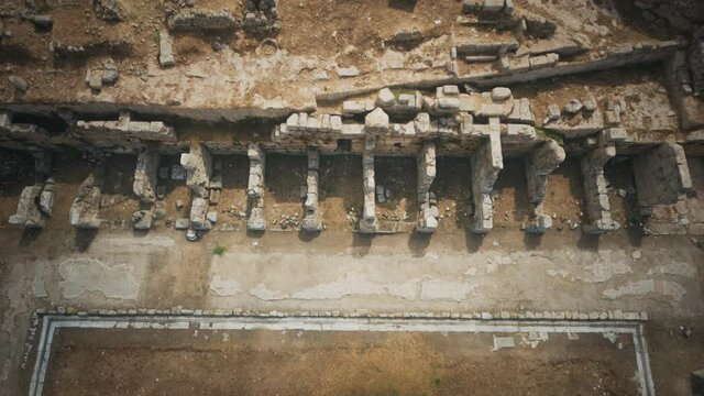 Ruins of North Market in Corinth Greece
