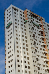 Building facade under construction in Belo Horizonte, Minas Gerais state, Brazil.