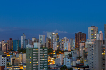 Fototapeta na wymiar Aerial view of residential buildings in the city of Belo Horizonte, state of Minas Gerais, Brazil.