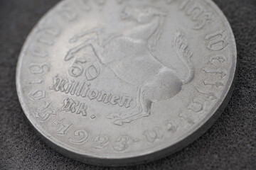 Inflationsgeld 1932 in Form einer Münze aus Aluminium