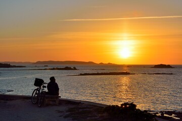 Obraz na płótnie Canvas Beautiful sunset in Brittany. France