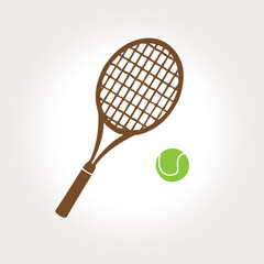 tennis racket and ball