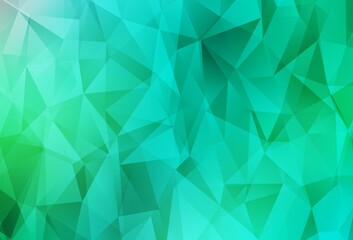 Light Green vector abstract mosaic pattern.
