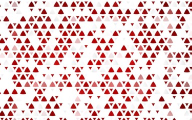 Light Red vector seamless template with crystals, triangles.
