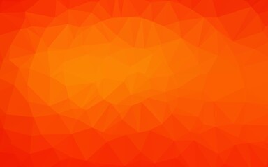 Light Orange vector abstract polygonal texture.