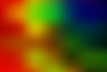 Dark Multicolor vector abstract blurred background.