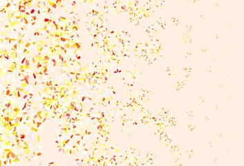 Light Yellow vector doodle texture with leaves.