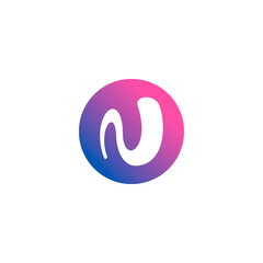 logo of a wavy letter n in a circle shape