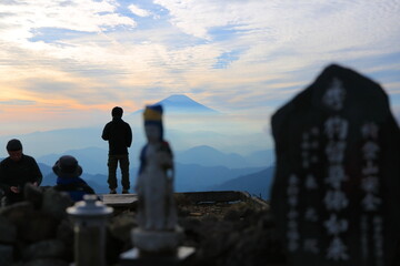 塔ノ岳山頂からの富士山