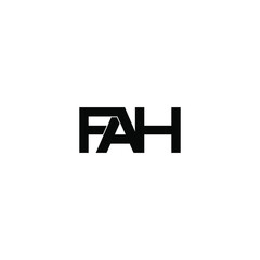 Fototapeta premium fah letter original monogram logo design