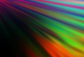 Dark Multicolor, Rainbow vector backdrop with long lines.