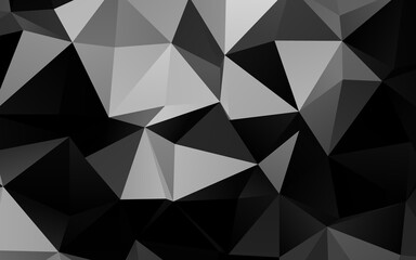 Dark Silver, Gray vector polygon abstract backdrop.