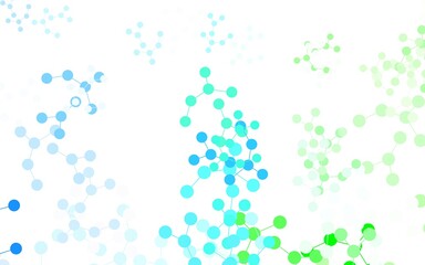 Light Blue, Green vector template with artificial intelligence structure.