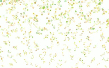 Light Green, Yellow vector texture with disks.