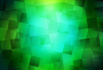 Dark Green vector background in polygonal style.