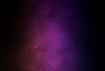 Dark Purple, Pink vector background with abstract polygonals.