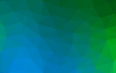 Obraz premium Light Blue, Green vector low poly texture.