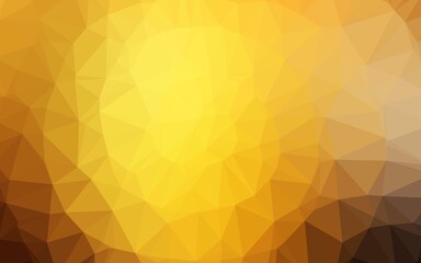 Dark Yellow, Orange vector blurry triangle texture.