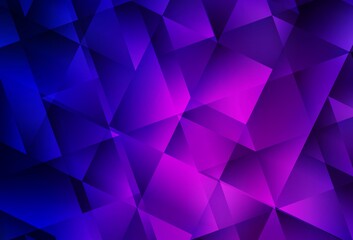 Dark Purple, Pink vector abstract mosaic backdrop.