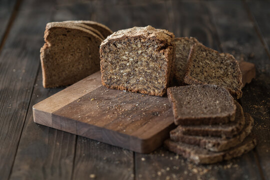 Different types of bread shoot in a studio