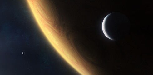Gas Giant with Moons