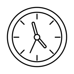 Clock line style icon design, Time tool watch second deadline measure countdown and object theme Vector illustration
