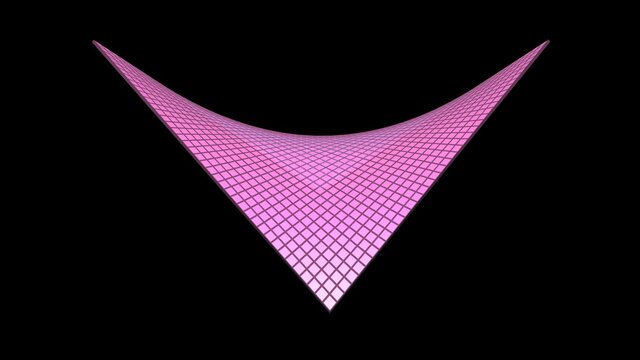 Hyperbolic Paraboloid Mathematical Geometry. 3d Rendering Illustration