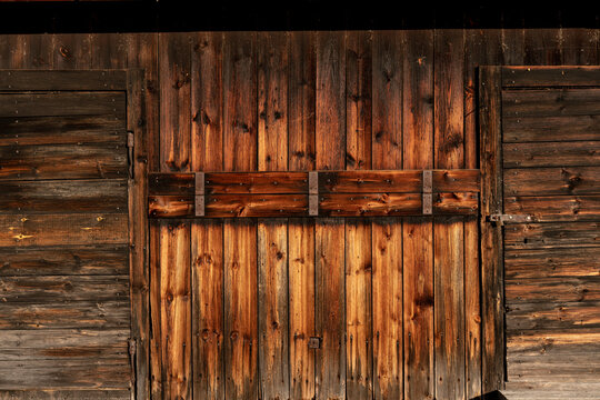 Wooden door of a barn