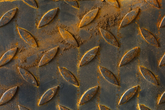 Rusted steel wall background