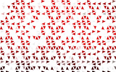 Light Red vector background with triangles.