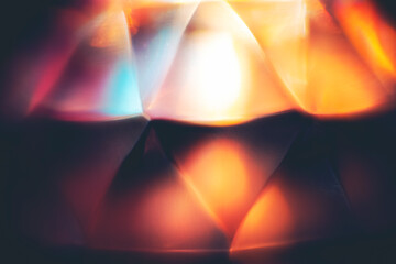 Golden Light through cut glass crystal