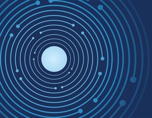 Artificial intelligence tech Pattern. Digital technology  deep learning and big data concept. Abstract visual for screen template. Geometric artificial intelligence tech backdrop.