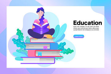 illustration of a person with a book