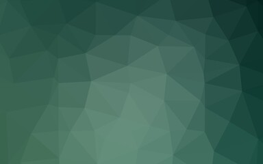 Obraz premium Dark Blue, Green vector shining triangular pattern.