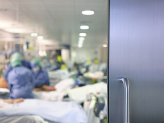 Door entrance at icu