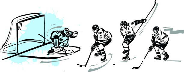 hockey player on a ball © xamyak13