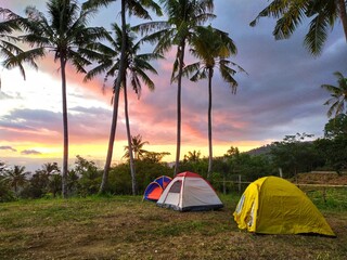 camping in the mountains