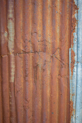 The old and dirty rusty galvanized sheet .Rusty metal sheet texture.