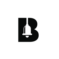 bell with initial letter b vector icon illustration design isolated white background