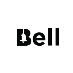 bell logo with letter bell vector icon illustration design isolated white background