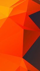 Abstract Orange Color Polygon Background Design, Abstract Geometric Origami Style With Gradient. Presentation,Website, Backdrop, Cover,Banner,Pattern Template