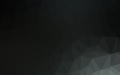 Obraz premium Dark Black vector blurry triangle texture.