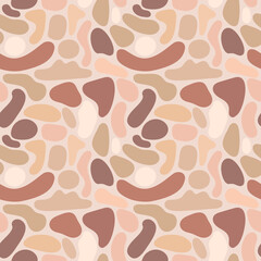 Modern abstract pattern with spots, natural shapes, ovals, in trendy colors 