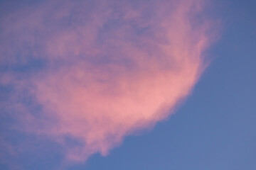 Fototapeta na wymiar sky and cloud in bright rainbow at sunset