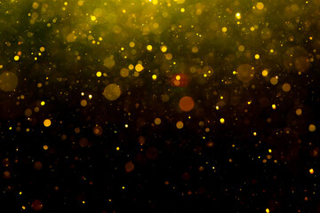Abstract gold bokeh defocus by neon lights blur