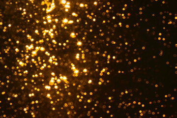 Gold bokeh of lights