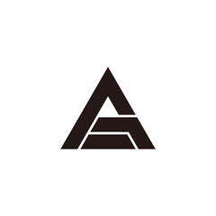 abstract triangle letter ag arrow up symbol logo vector